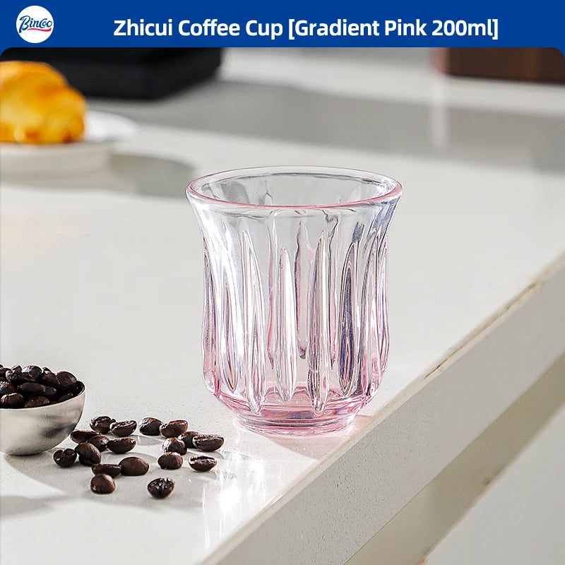 Bincoo High End Coffee Cup Elegant Retro Glass for Americano Dirty Flat White