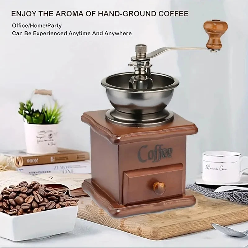 Manual Coffee Grinder Classic Italian Style Hand Crank Mill with Grinding Machine