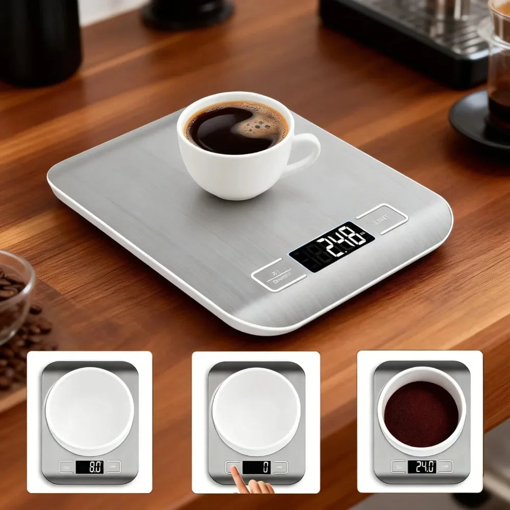Digital Kitchen coffee Scale LCD Display Stainless Steel Electronic Scales Home