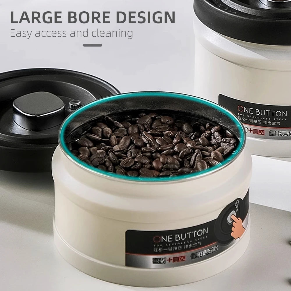 Stainless Steel Coffee Beans Vacuum Sealed Container Coffee Beans Storage
