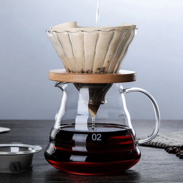 Glass Coffee Pot With Filter Drip Brewing Hot Brewer Cloud Shaped Kettle Coffee