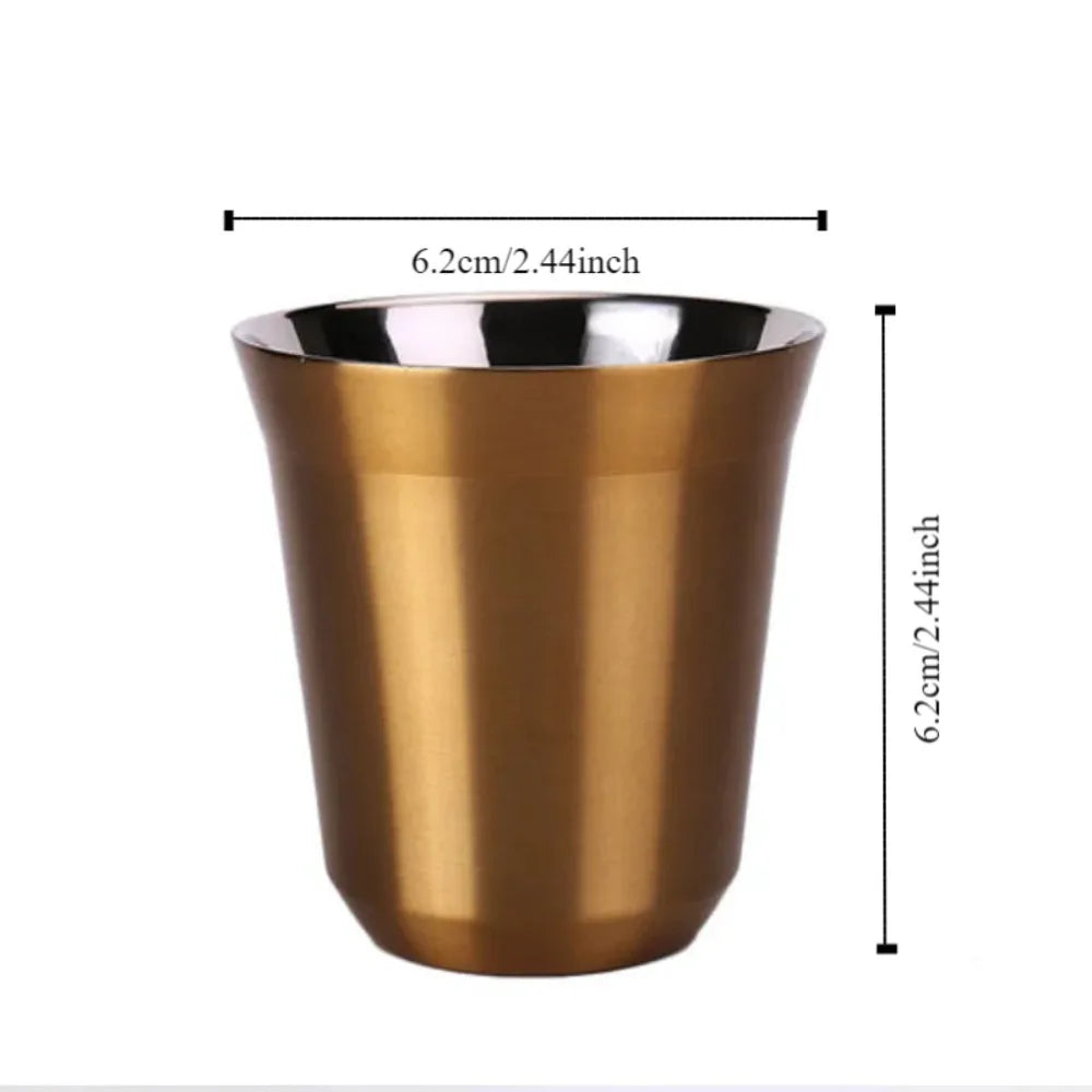 Summer 80ML Espresso Mugs Insulated Double Wall Beer Cups Small Cup