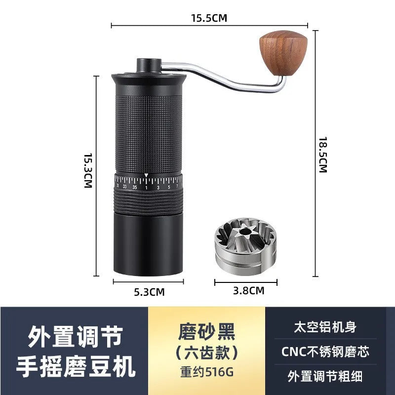 External Hand-Crank Coffee Bean Grinder Italian Hand Brew Home Grinder Manual