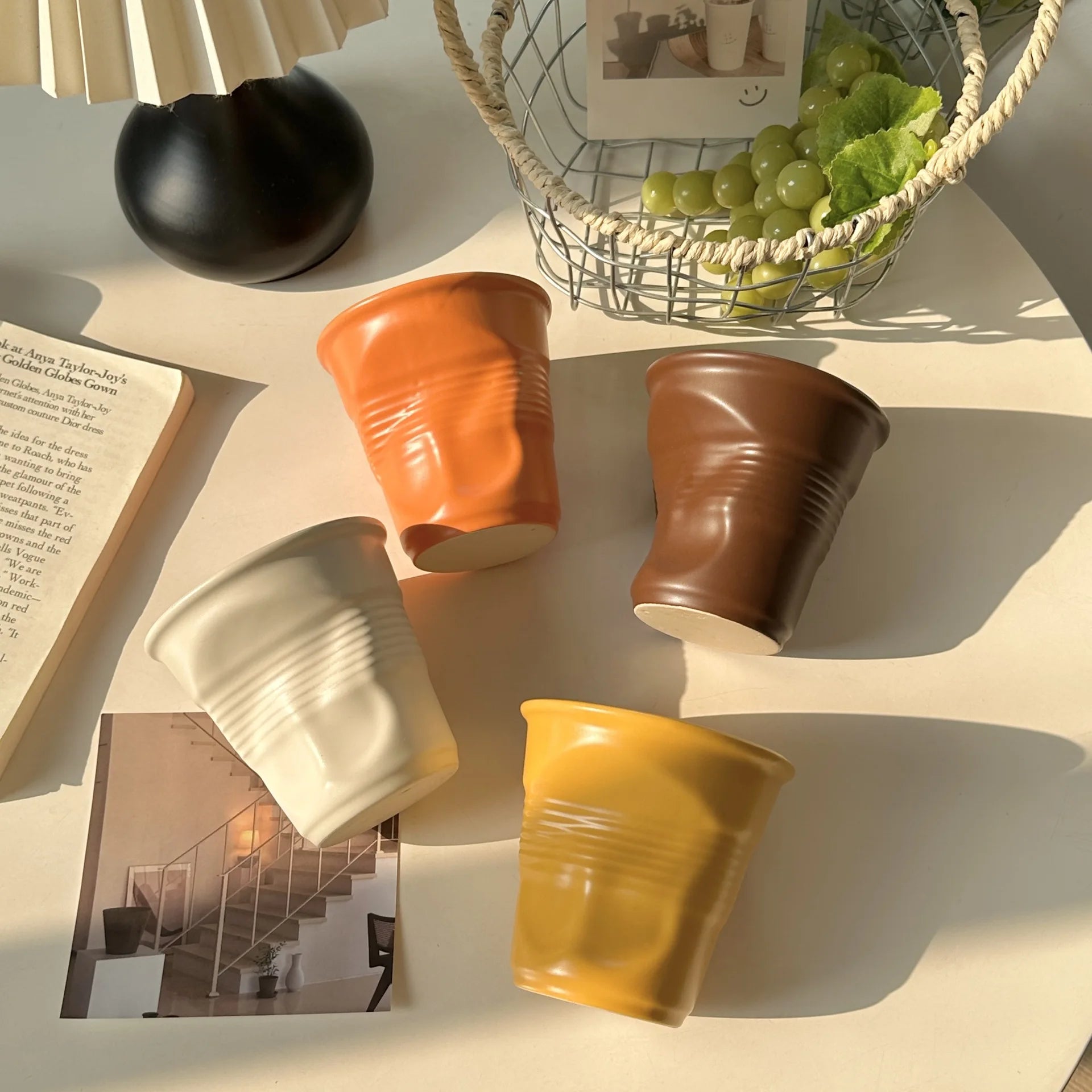 Dopamine Colored Coffee Cup High Aesthetic Ceramic Coffee Cup Home