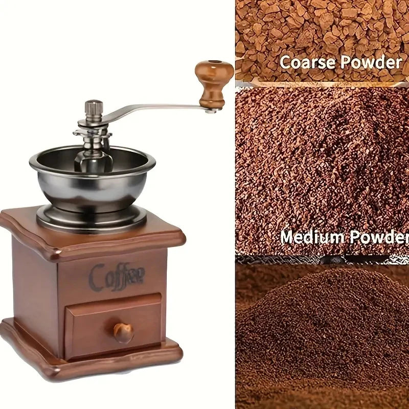 Manual Coffee Grinder Classic Italian Style Hand Crank Mill with Grinding Machine