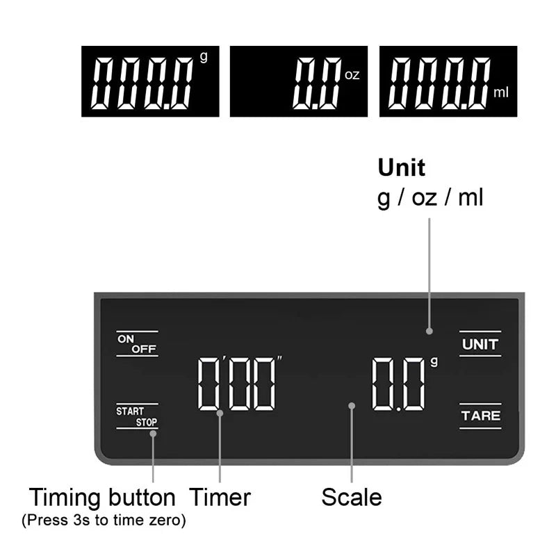 Digital Kitchen Weight Grams Electronic Balance High Precision Coffee Scale
