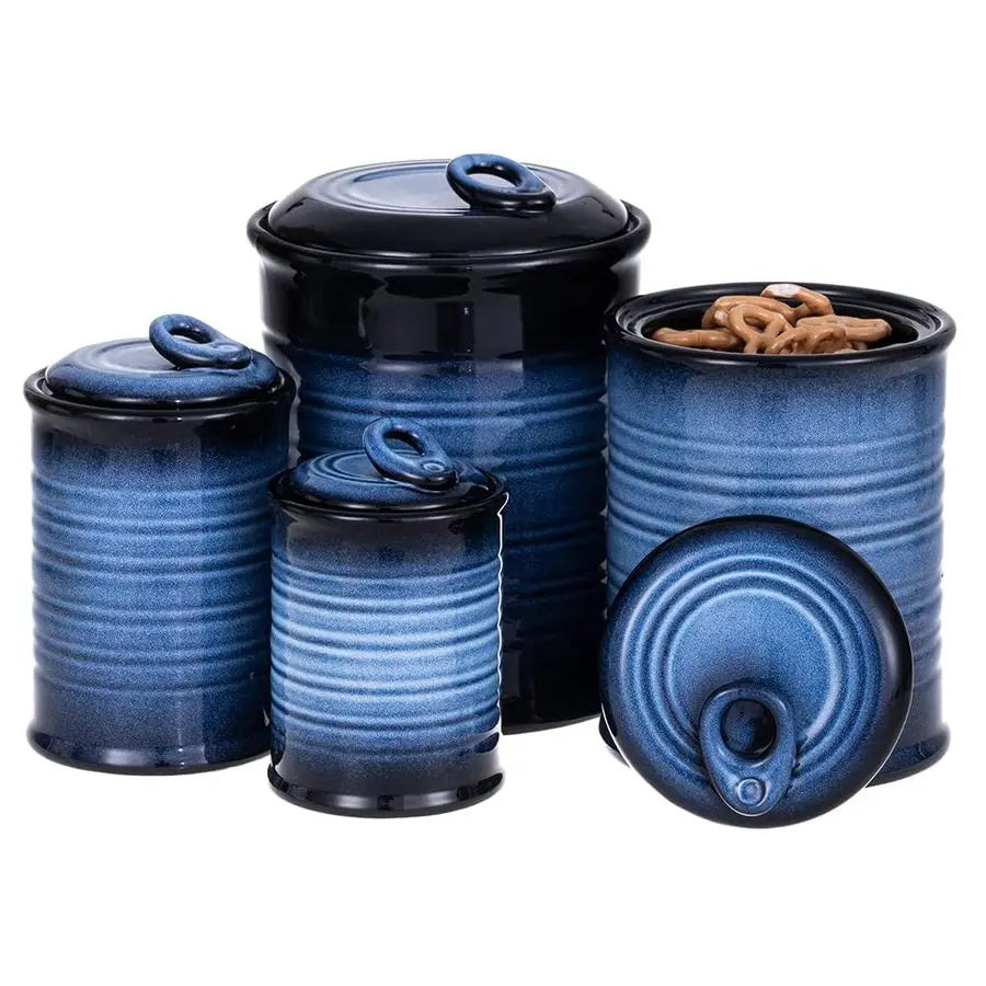 Food Storage Jar Sets Ceramic Container with Air Tight Lid for Flour Sugar Rice