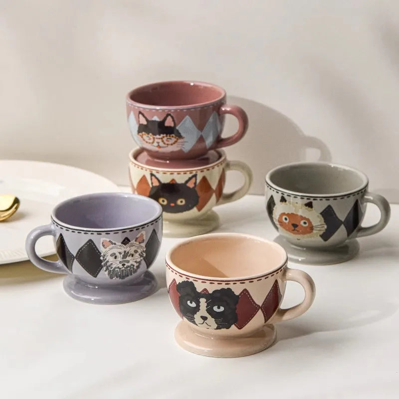 Mini Italian Espresso Cup Ceramic Coffee Mug Heat Resistant Milk Latte Handle Cup