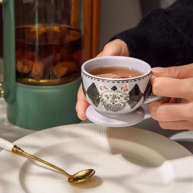 Mini Italian Espresso Cup Ceramic Coffee Mug Heat Resistant Milk Latte Handle Cup