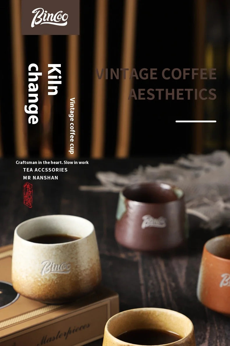 Luxury Retro Mugs Ceramic Coffee Cups Handmade Latte & Matcha Kung Fu Tea
