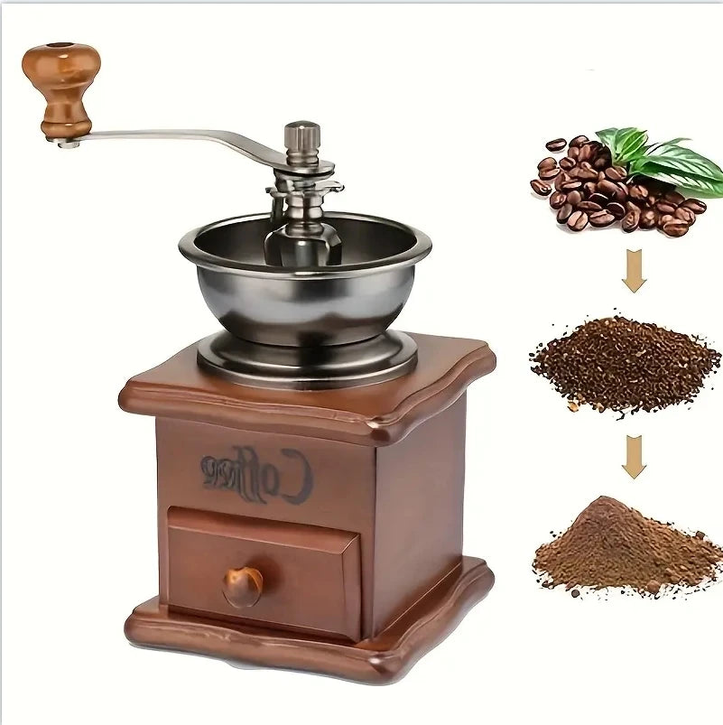 Manual Coffee Grinder Classic Italian Style Hand Crank Mill with Grinding Machine
