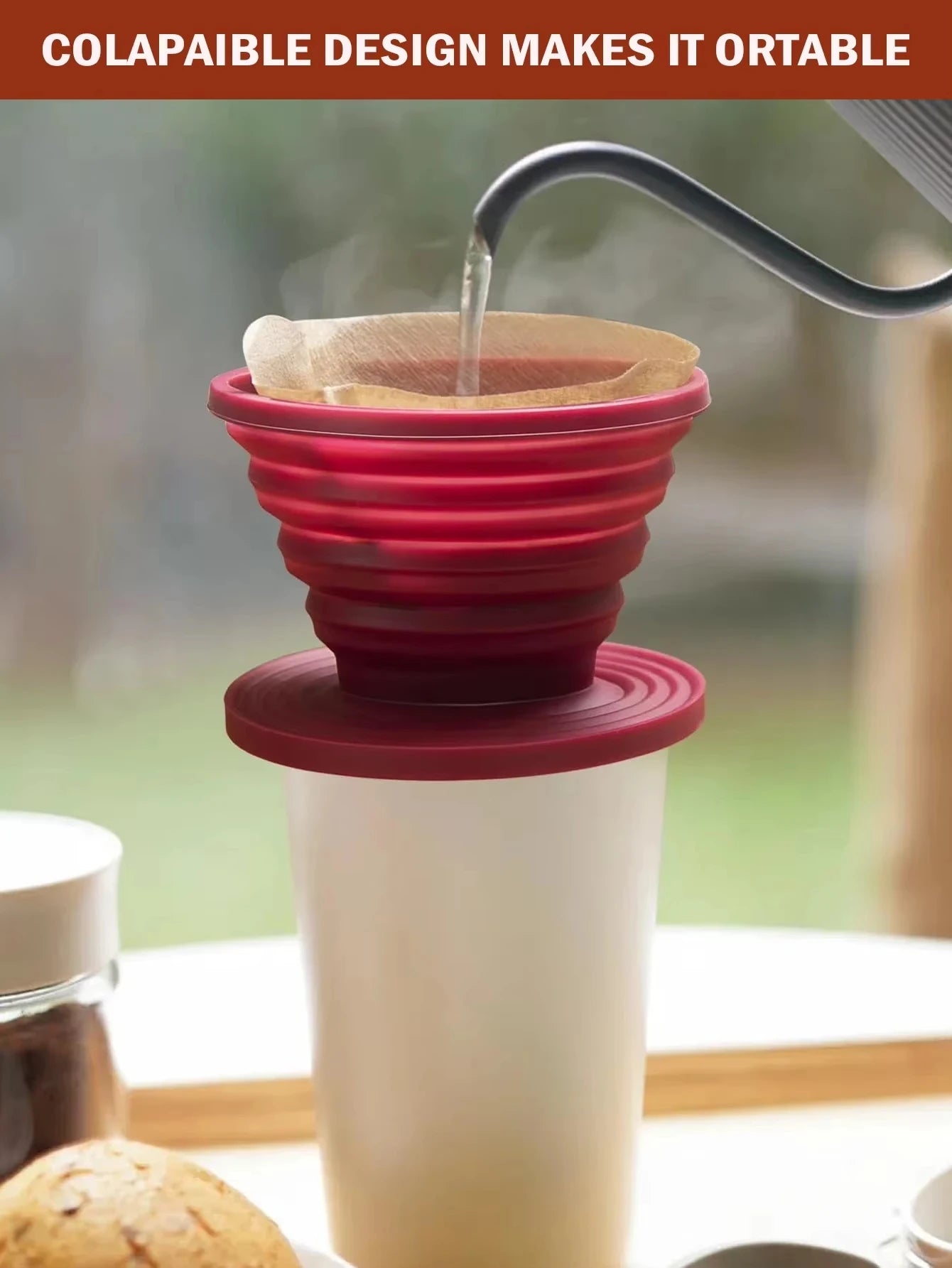 Collapsible Coffee Filter Silicone Coffee Maker Reusable Coffee Dripper Brewed