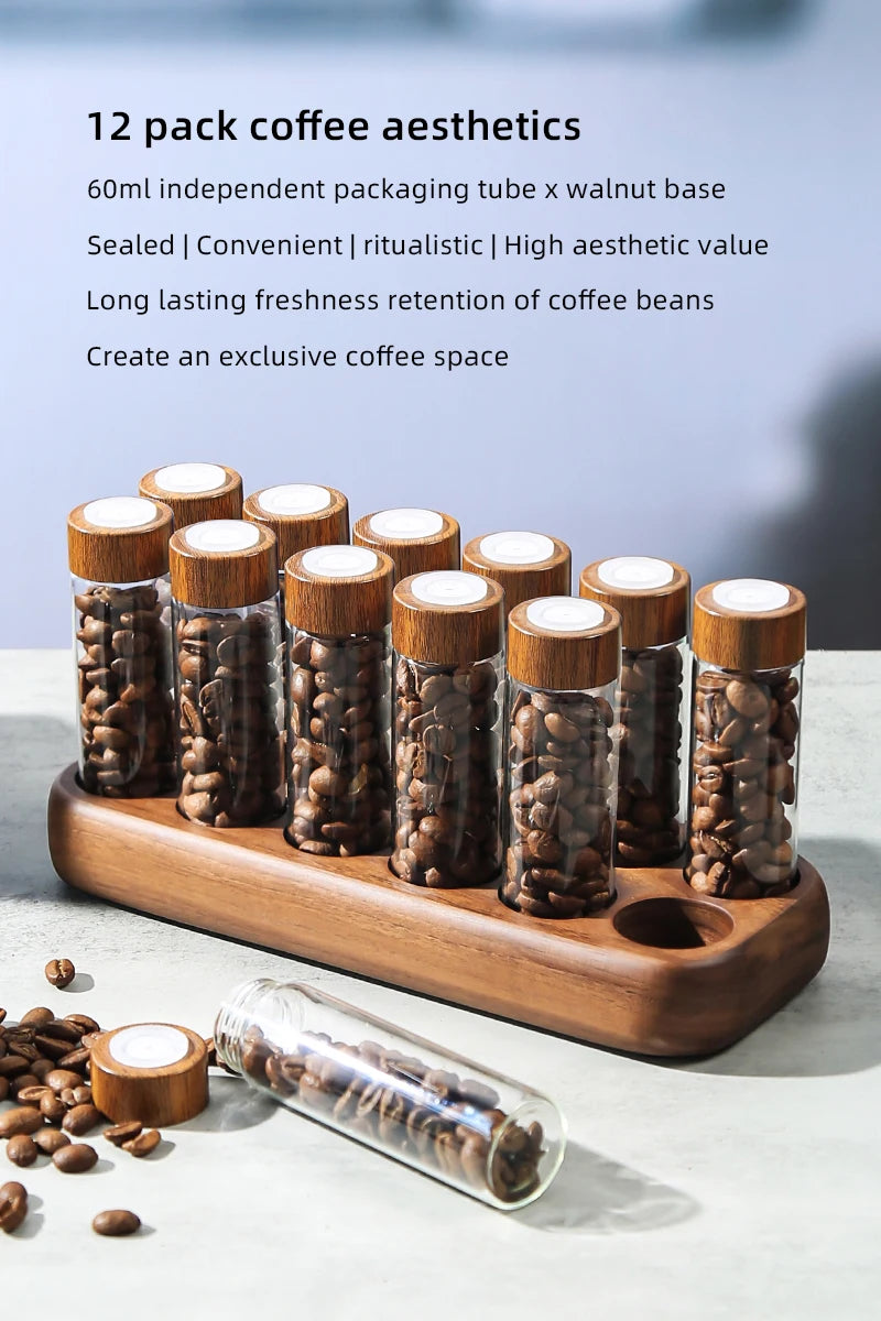 Havmore Coffee Beans Storage Containers Glass Coffee Bean Tube
