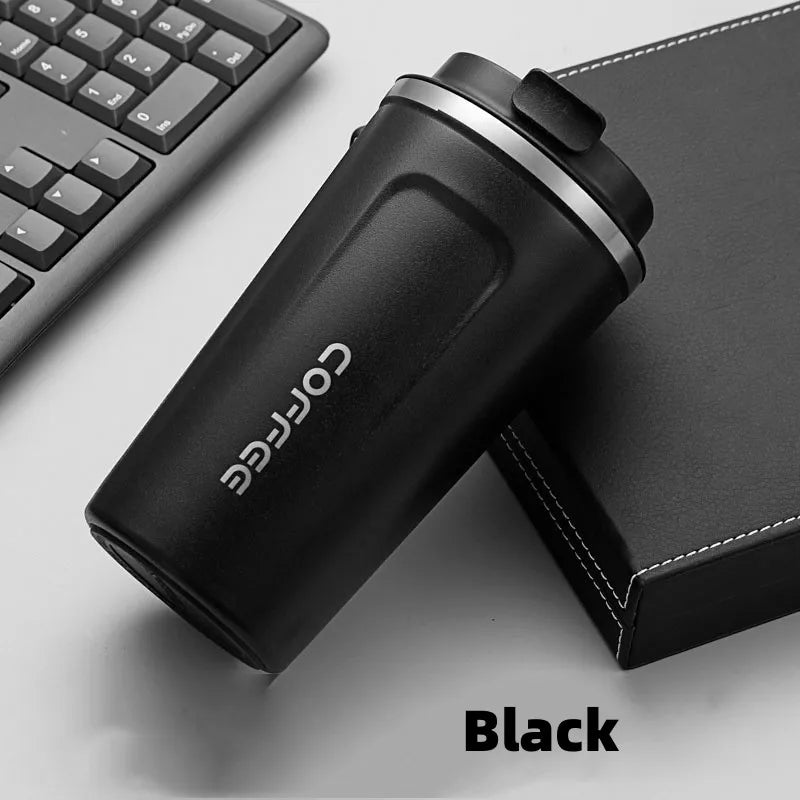 500ml Stainless Steel Coffee Cup Travel Thermal Mug Leak-Proof Thermos Bottle